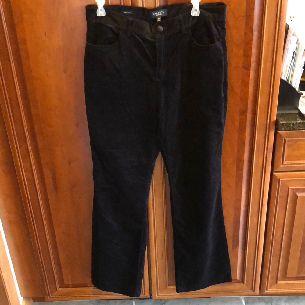 Talbots velour black pants size 10 31inseam